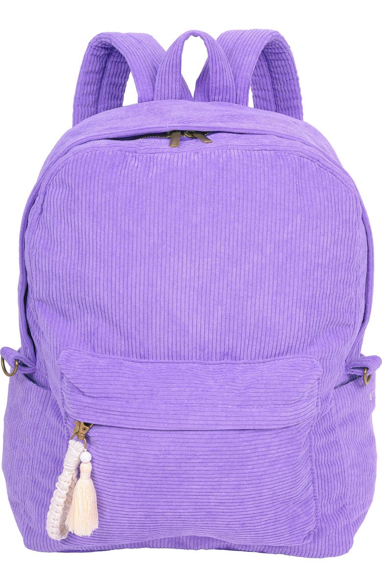 Style.Lab Billie Periwinkle Corduroy Backpack, Main, color, Purple