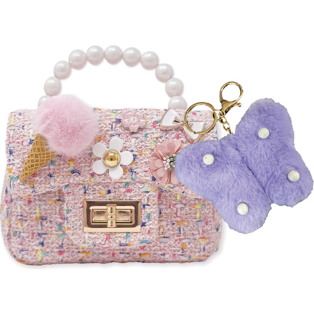 Hot Focus Rainbow Tweed Tiny Mini Crossbody Bag In Multi