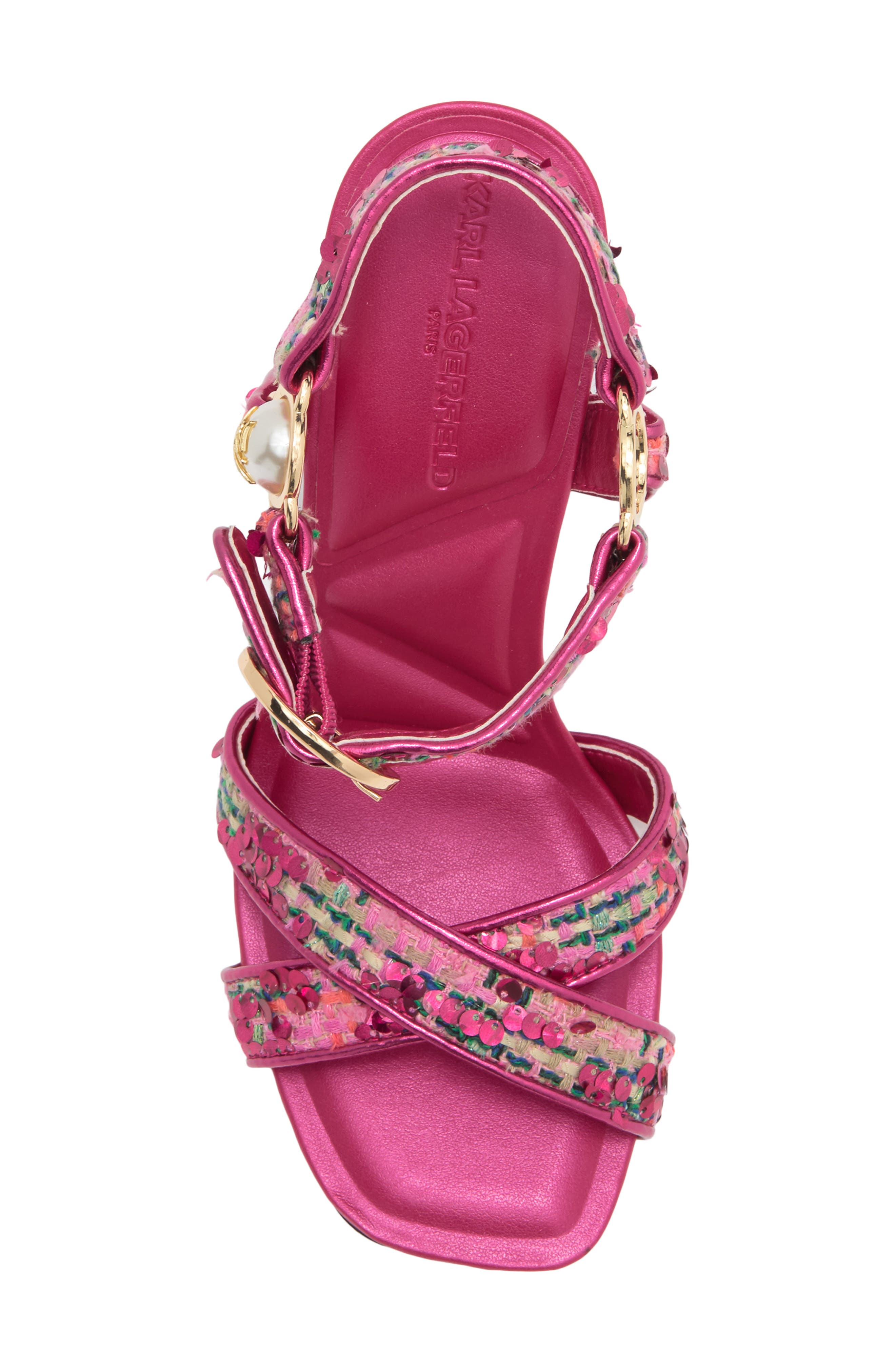 Daelin Ankle Strap Sandal, Alternate, color, HOT PINK