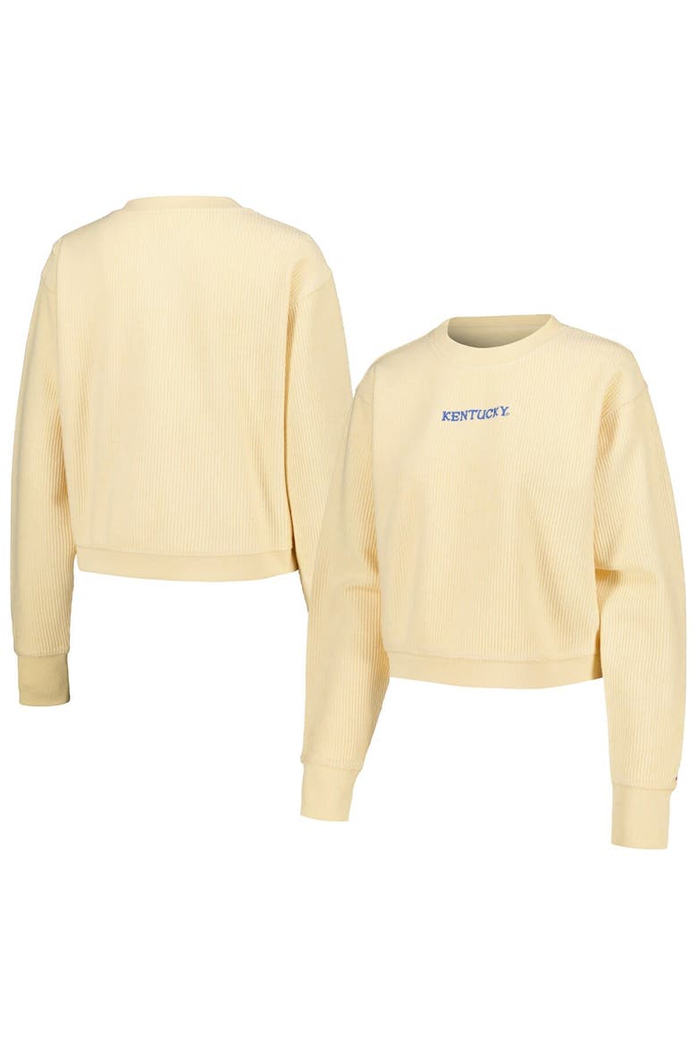 Women's League Collegiate Wear Cream Kentucky Wildcats Timber Cropped Pullover Sweatshirt, Main, color, Cream