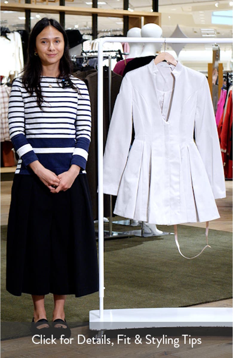 Heiress Plunge Neck Long Sleeve Fit & Flare Dress, sales video thumbnail