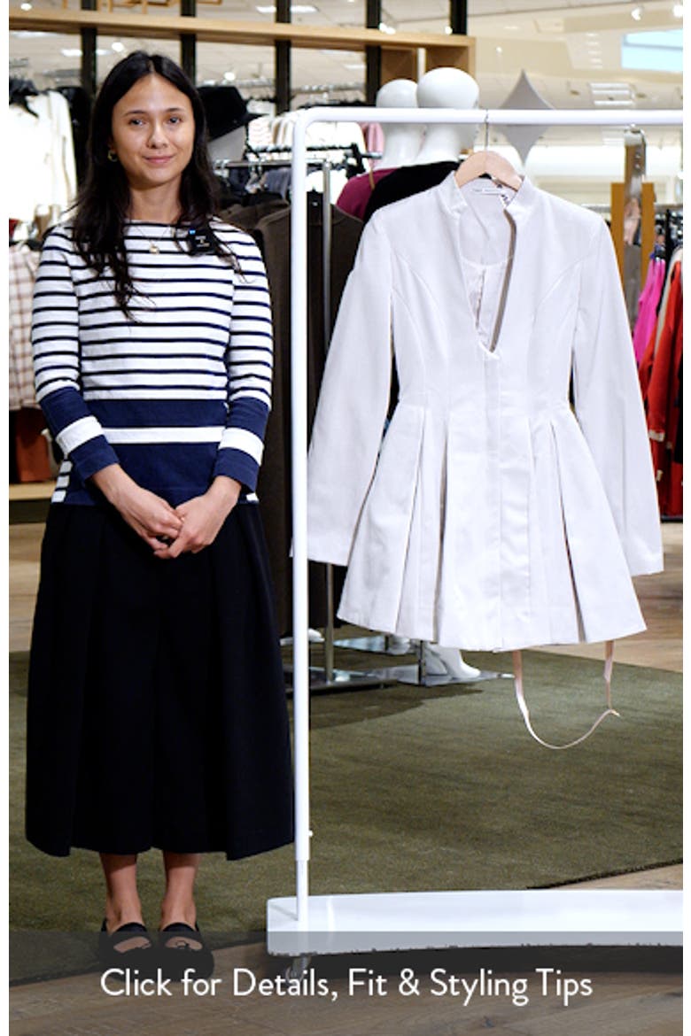 Heiress Plunge Neck Long Sleeve Fit & Flare Dress video