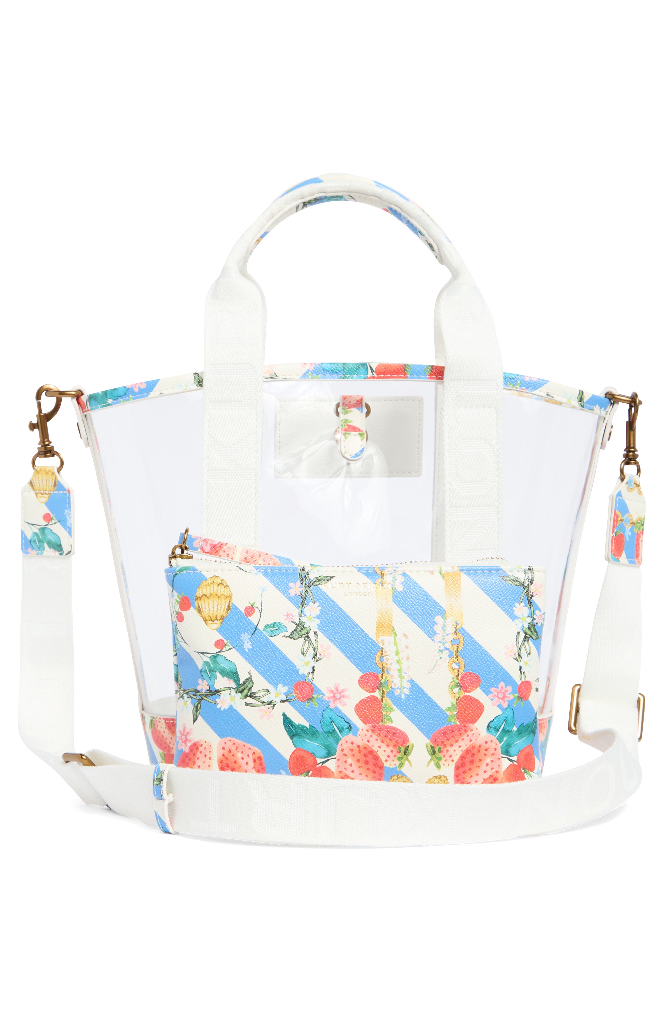 Kurt Geiger London Small Hampstead Vinyl Tote, Alternate, color, Open White