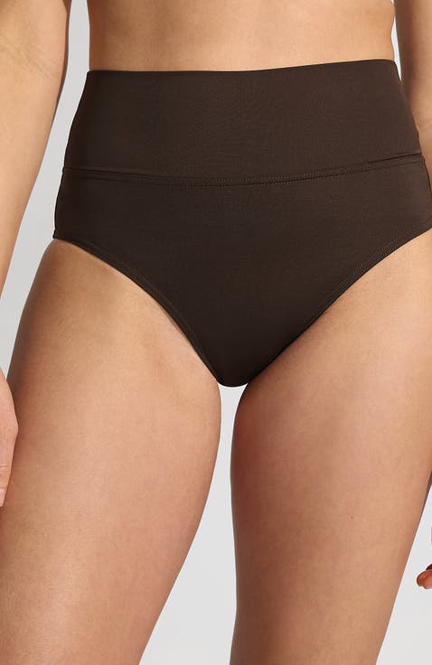 Chlorine Resistant Pinchless High Waisted Bikini Bottoms