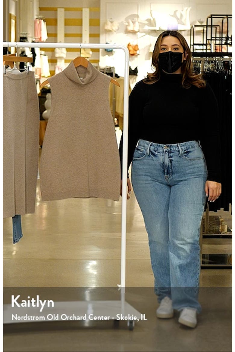 Sleeveless Cashmere Turtleneck Sweater video