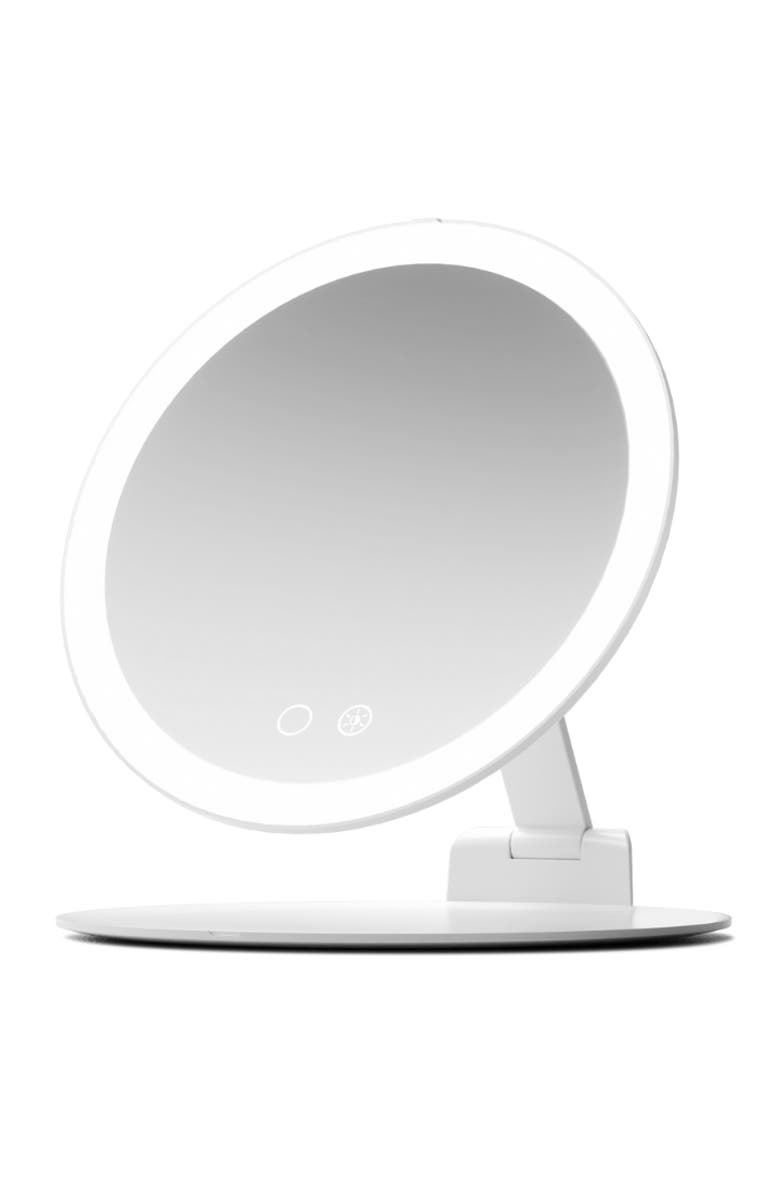 FANCII Abigail Travel Mirror with 10x Magnification, Alternate, color, White