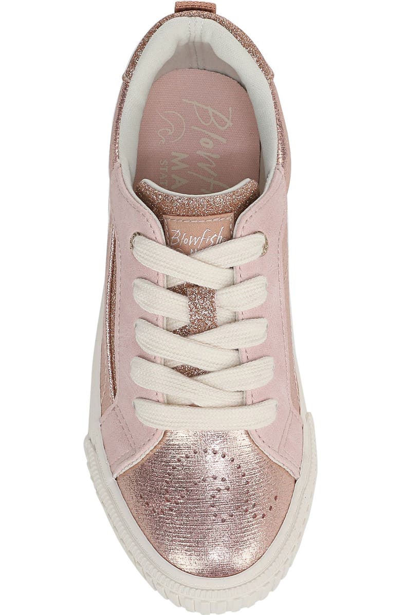Blowfish Malibu Kids' Aly Sneaker, Alternate, color, Blush Shimmer Faux Leather