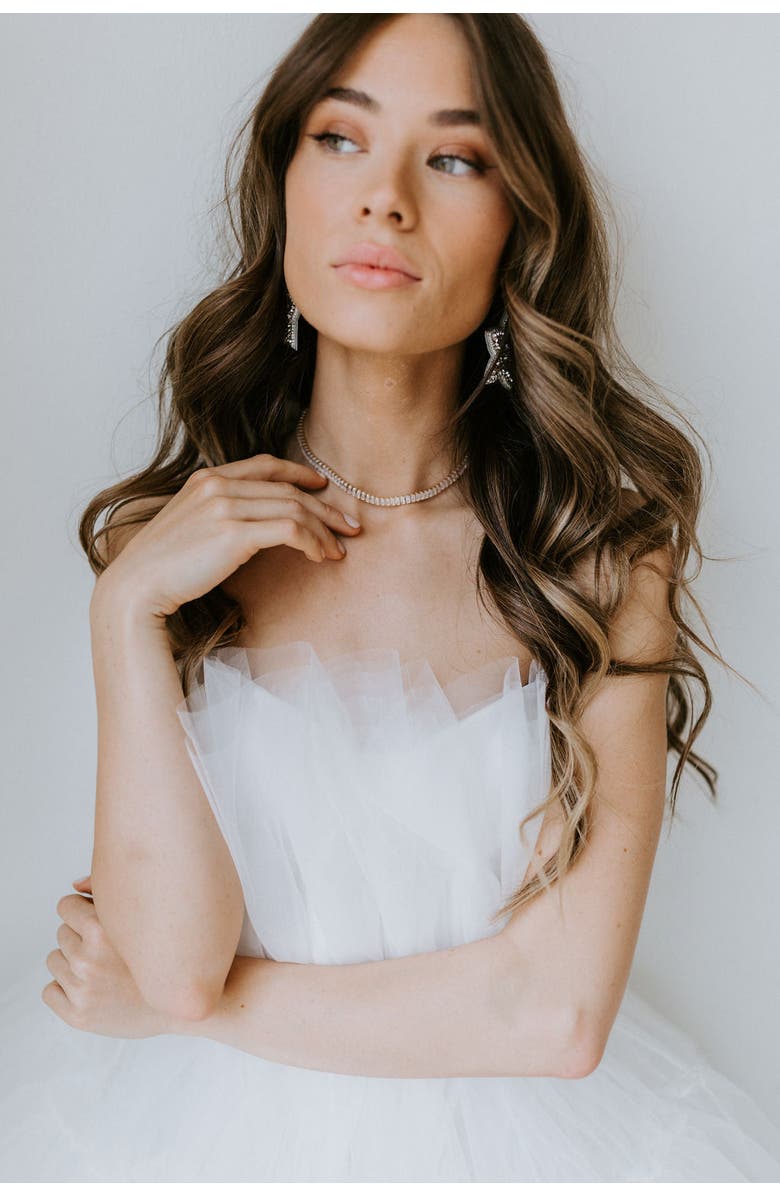 Untamed Petals Polly Crystal Choker, Alternate, color,