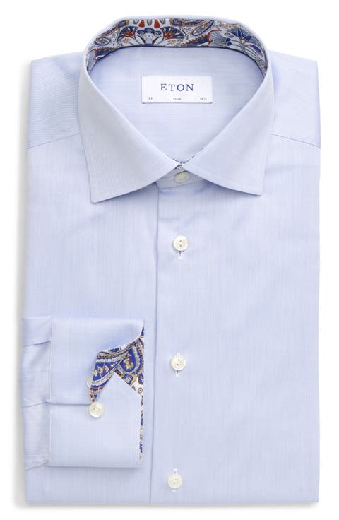 Slim Fit Solid Dress Shirt