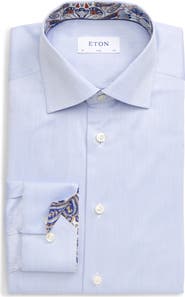 Eton Slim Fit Solid Dress Shirt