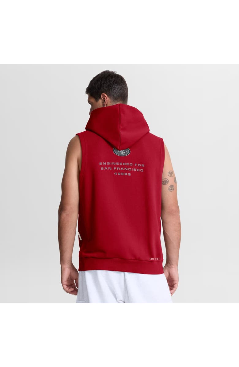 Nike Men's Nike Scarlet San Francisco 49ers Sideline Standard Issue Dri-FIT Sleeveless Hoodie, Alternate, color, Scarlet