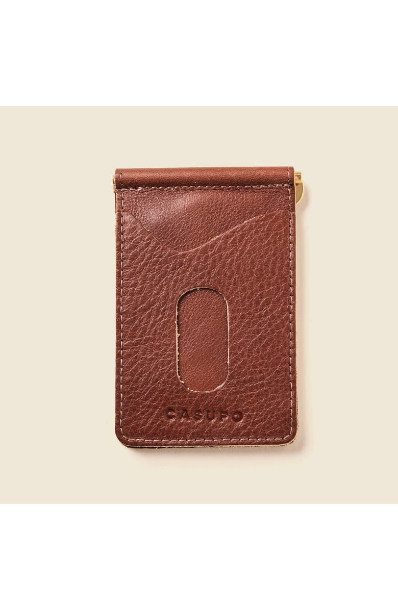 Casupo Money Clip Wallet, Main, color, Chocolate