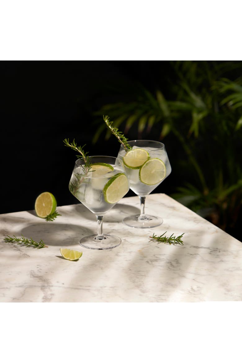 Raye Crystal Angled Gin & Tonic Glasses Set of 2, Alternate, color, Clear