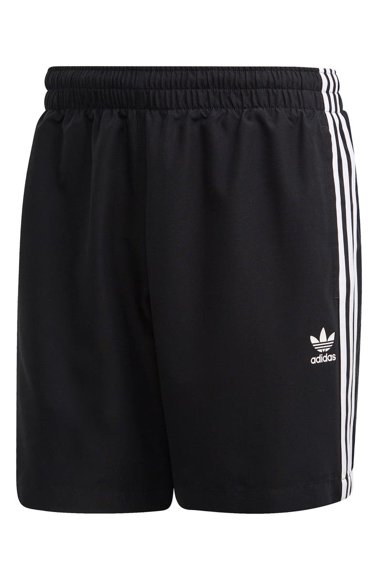adidas Originals 3-Stripes Swim Trunks, Alternate, color,