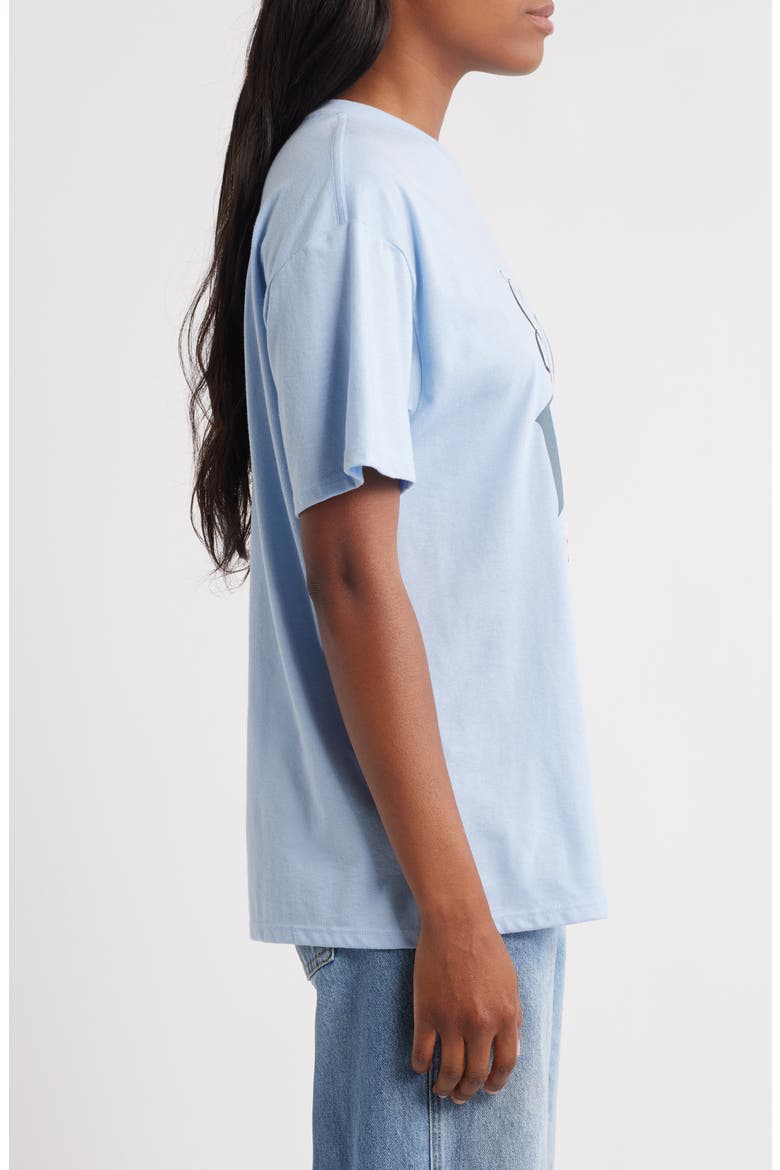 Girl Dinner Cotton Blend Graphic T-Shirt, Alternate, color, LIGHT BLUE