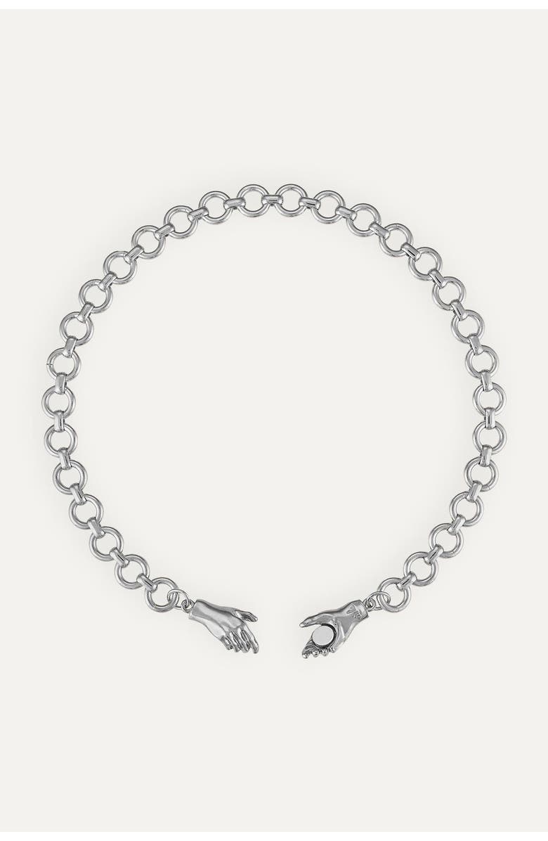 MLE Gentlewoman's Agreement Necklace, Alternate, color, Metallic Silver - 18"