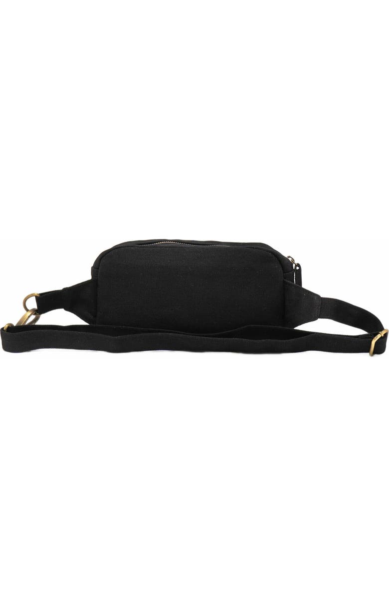 Terra Thread Organic Cotton Sling Belt Bag, Alternate, color, Ivory Black