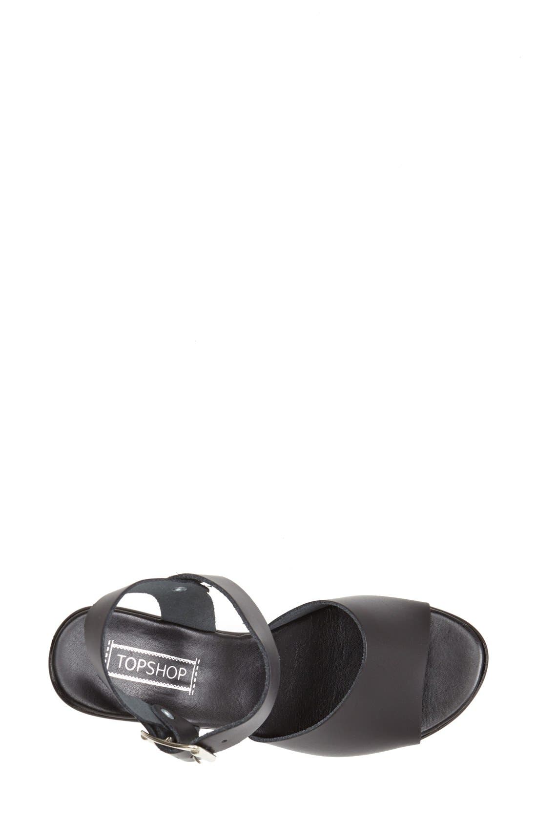 'Lena' Chunky Sole Platform Sandal, Alternate, color, BLACK