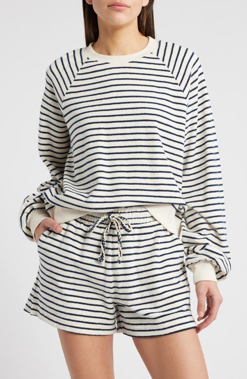 Rails Theron Sweatshirt In Sailor Stripe Terry Towel