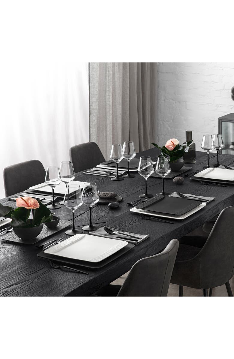 Villeroy & Boch Manufacture Rock Square Serving/Gourmet Plate, Alternate, color, Black