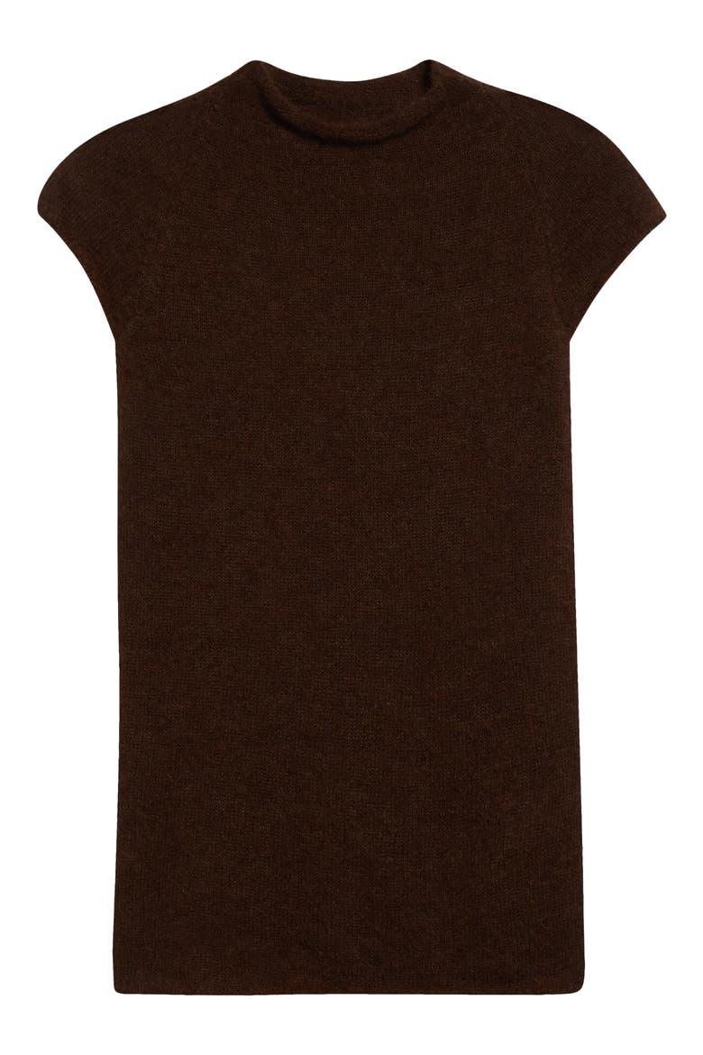Guidi Cap Sleeve Alpaca Blend Sweater, Alternate, color, BROWN