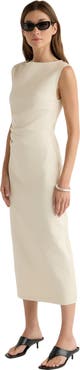 Modern Citizen Inari Cotton Twill Boat Neck Dress