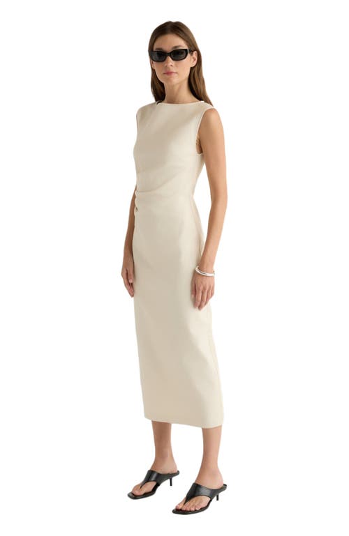 Modern Citizen Inari Cotton Twill Boat Neck Dress in Cream at Nordstrom, Size Medium