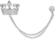 SAVVY CIE JEWELS Queen Crown Cuff & Pin Chain Brooch