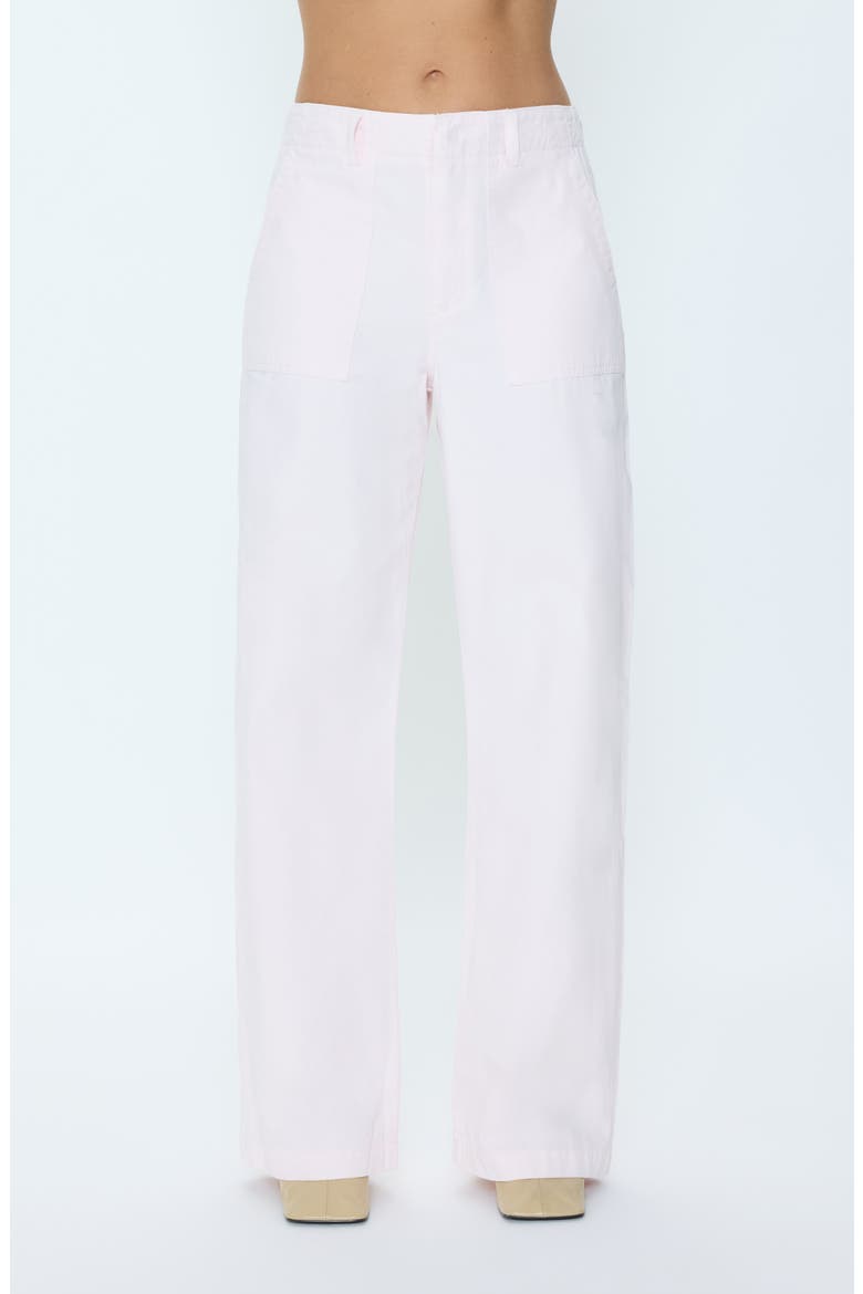 Wren Patch Pocket Wide Leg Jeans, Main, color, ICE PINK