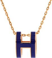 Pre-Owned Hermes Pop H Pendant Chain Necklace Metal and Enamel