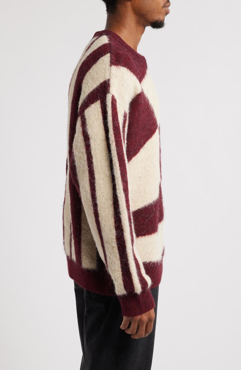 Topman Asymmetric Colorblock Crewneck Sweater, Alternate, color, 