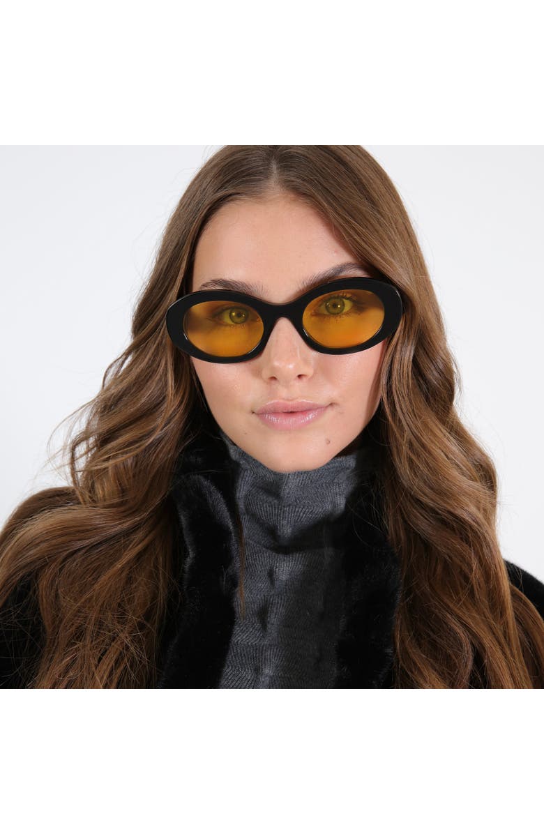 Illesteva Luna Sunglasses, Alternate, color, Black / Grey