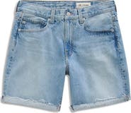 AG Ex-Boyfriend Mid Thigh Denim Cutoff Shorts