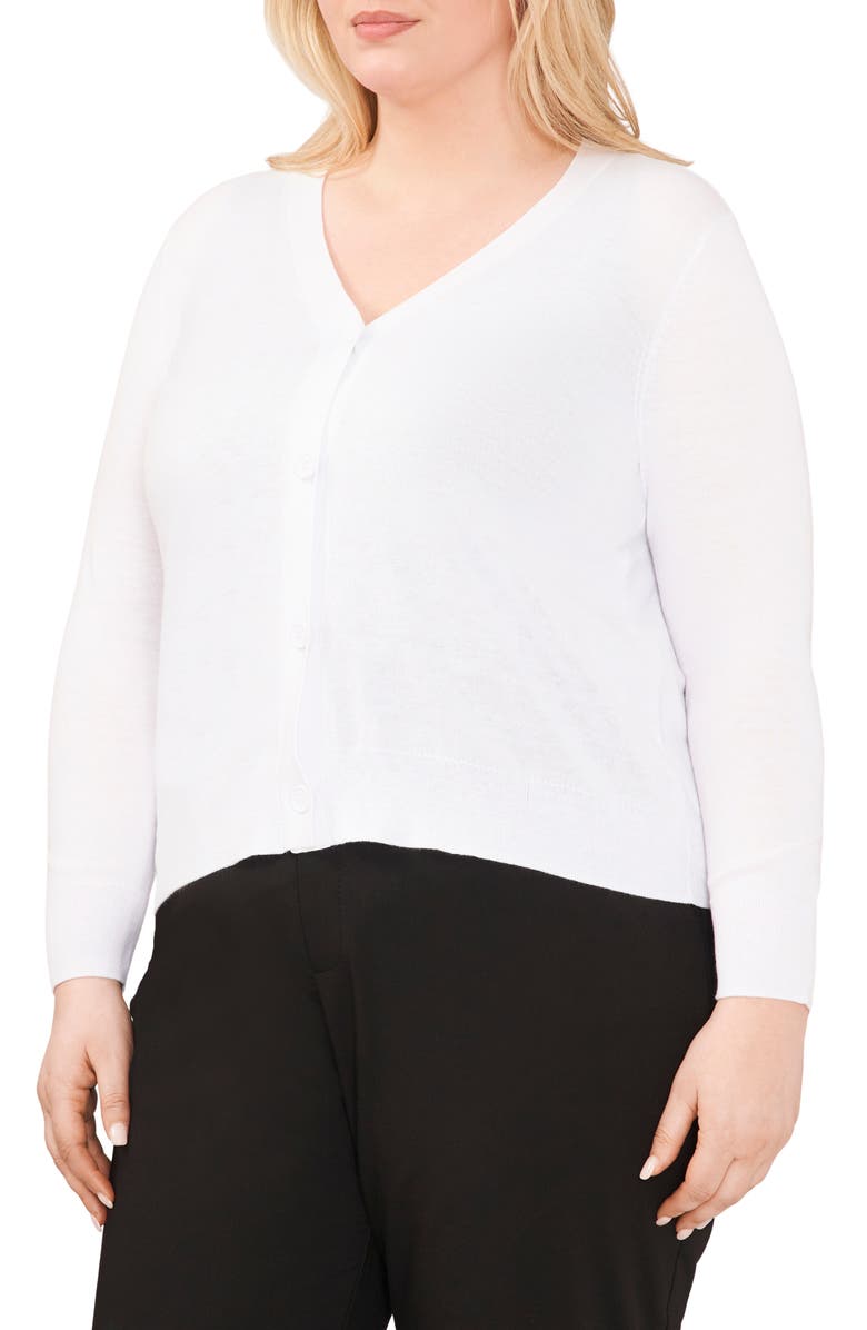 Halogen<sup>®</sup> V-Neck Cotton Blend Cardigan, Main, color, 