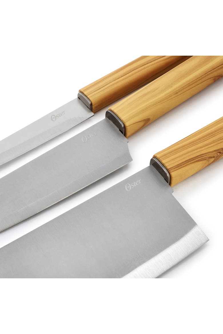 Stainless Steel 6 Piece Cutlery and Cutting Board Set, Alternate, color, Brown