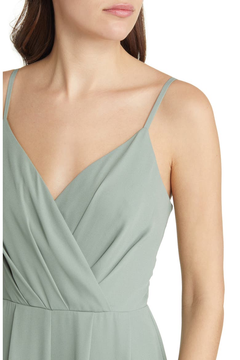 Call for Me Faux Wrap Jumpsuit, Alternate, color, SAGE GREEN