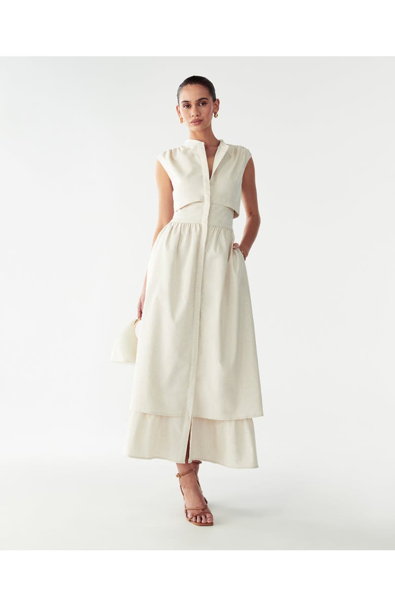 WILLA Fallyn Midi Dress, Alternate, color, Natural