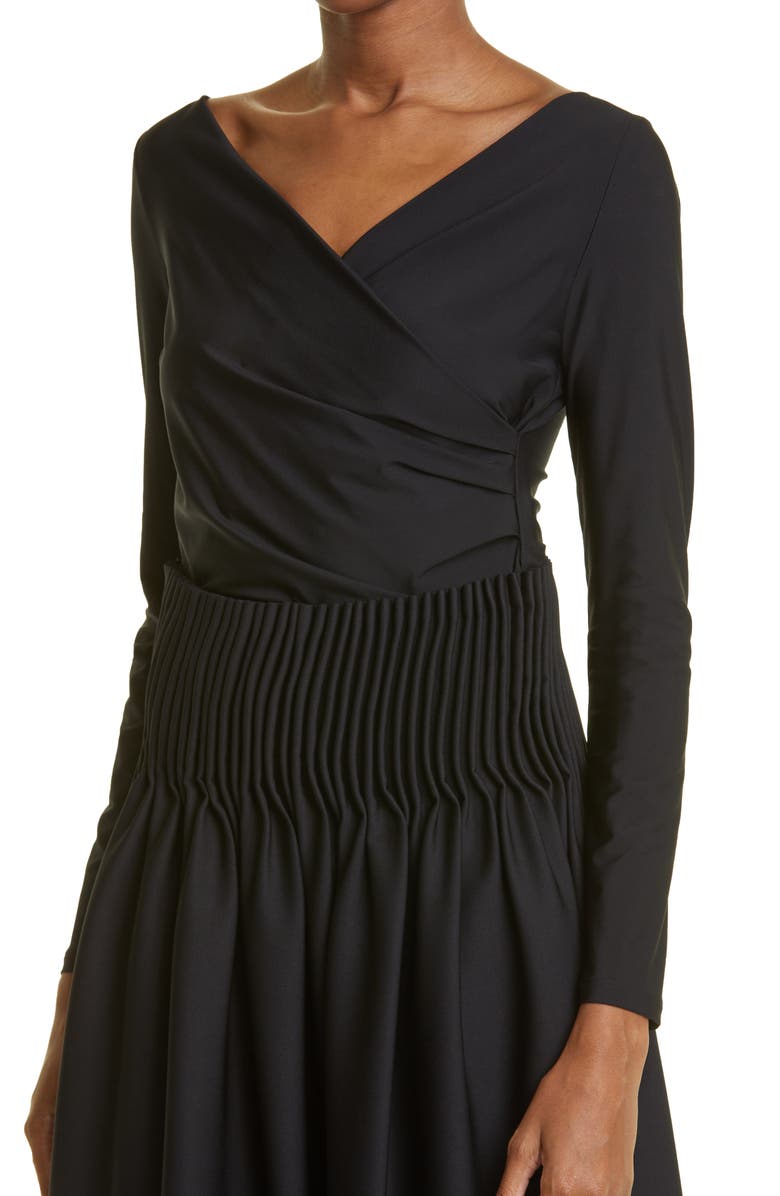 Max Mara Gardena Surplice V-Neck Long Sleeve Jersey Top, Alternate, color,