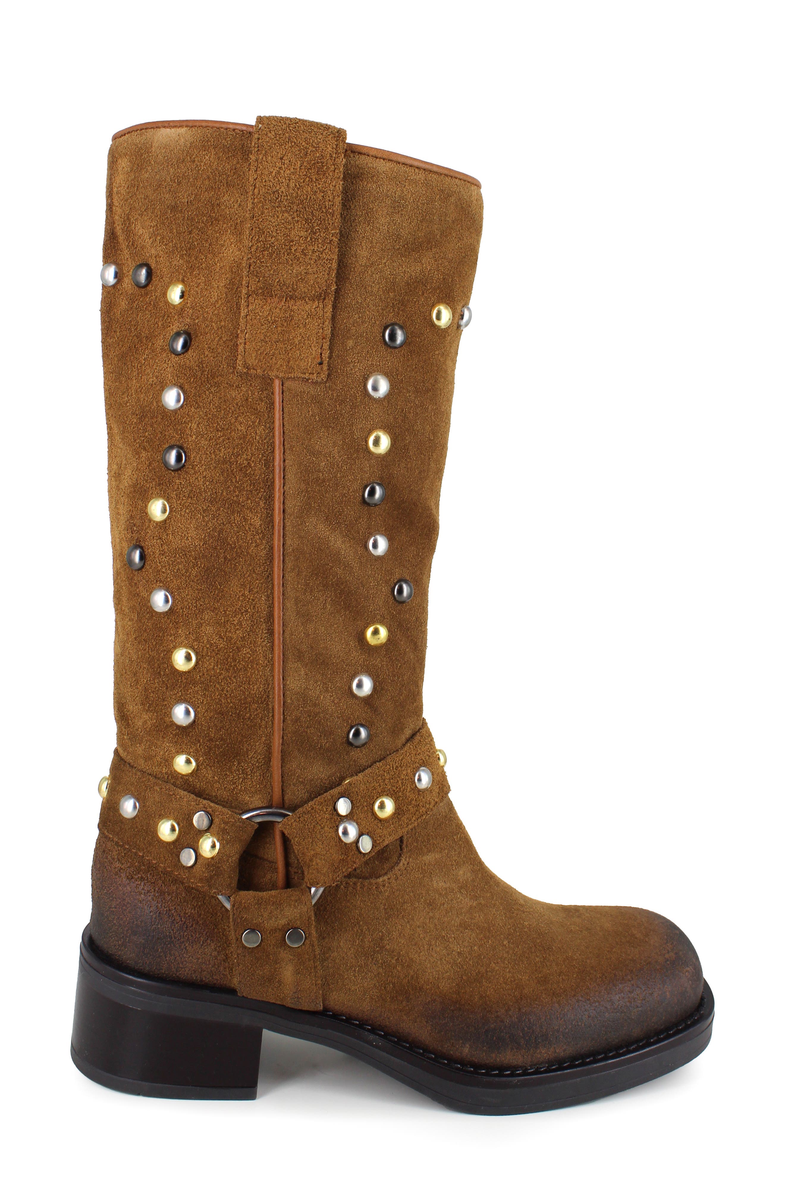 Cinnia Studded Water Resistant Boot, Alternate, color, TAN