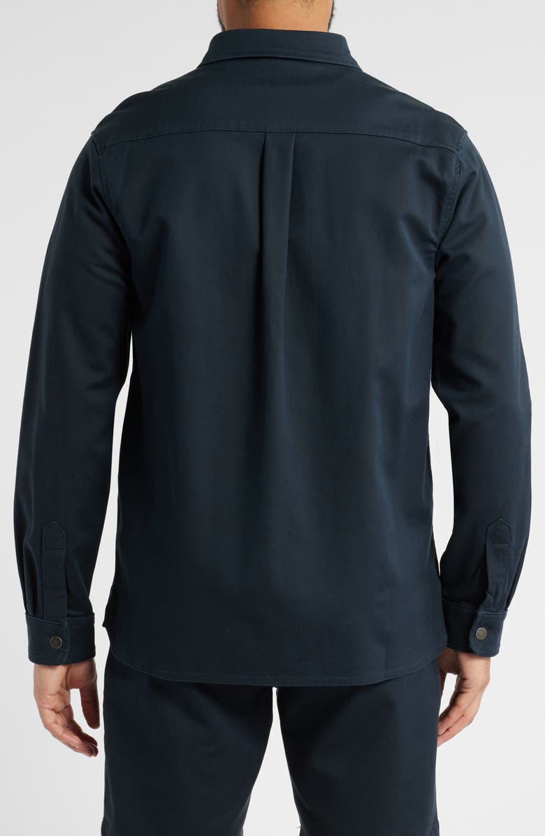 DL1961 Dominick Stretch Cotton & Viscose Snap-Up Overshirt, Alternate, color, Depths