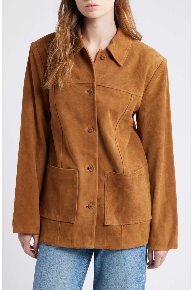 Veda Lincoln Suede Shirt Jacket, Alternate, color, TOPANGA CANYON