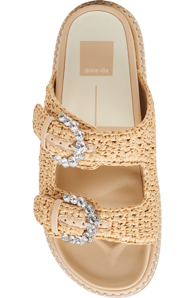Dolce Vita Shauny Crystal Wedge Sandal, Alternate, color, Natural Knit
