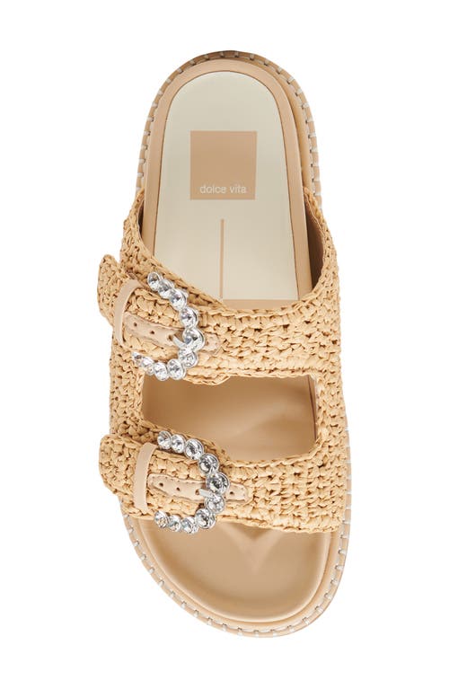 Dolce Vita Shauny Crystal Wedge Sandal In Natural Knit