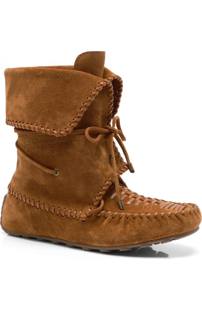 Free People Misty Moc Toe Boot, Main, color, Driftwood Tan Suede