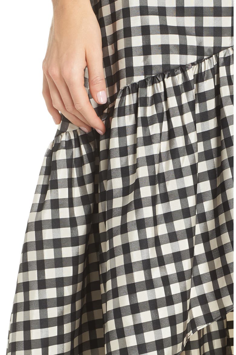 Ruffle Asymmetrical Skirt, Alternate, color, GINGHAM
