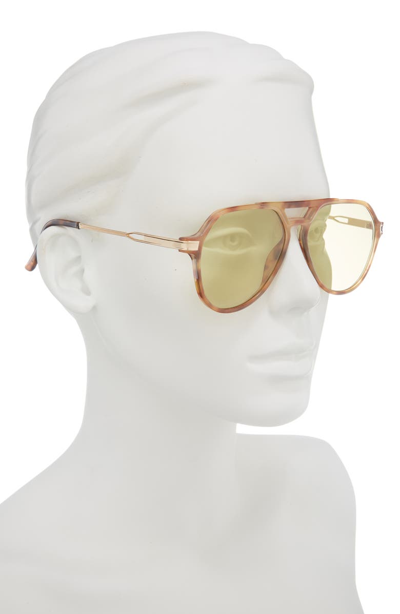 BP. Aviator Sunglasses, Alternate, color, Orange Tort