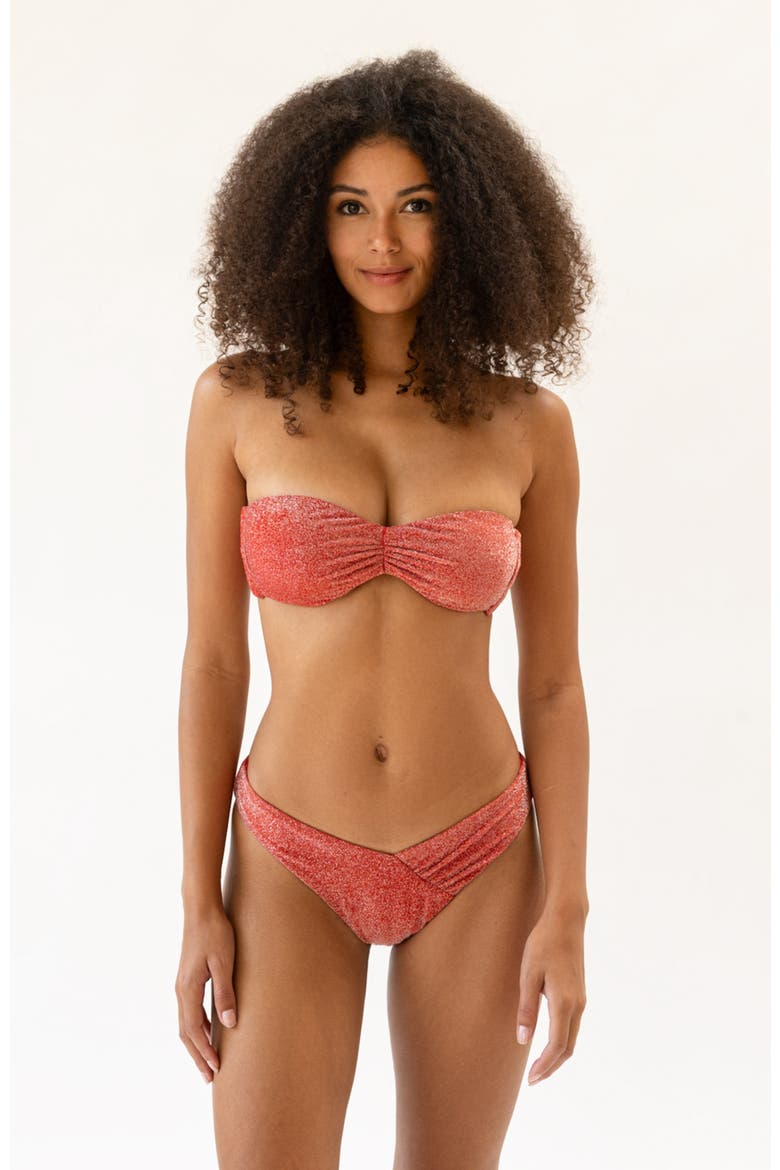 Angel Cheeky Bikini Bottom, Main, color, Flame