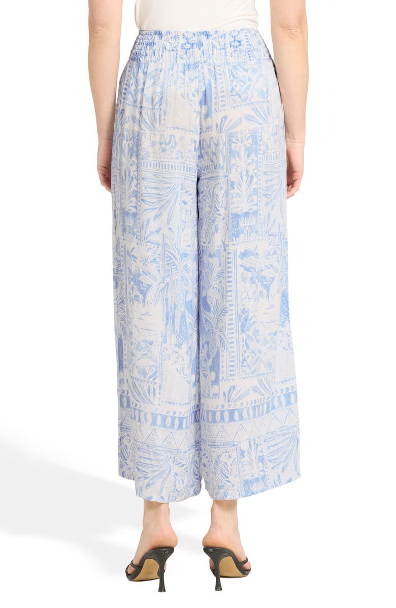 CARIBBEAN JOE Breezy Crop Wide Leg Pants, Alternate, color, Blue