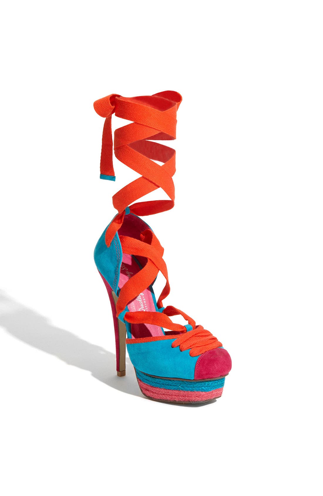 'Munroe' Pump, Main, color, AQUA FUCHSIA SUEDE