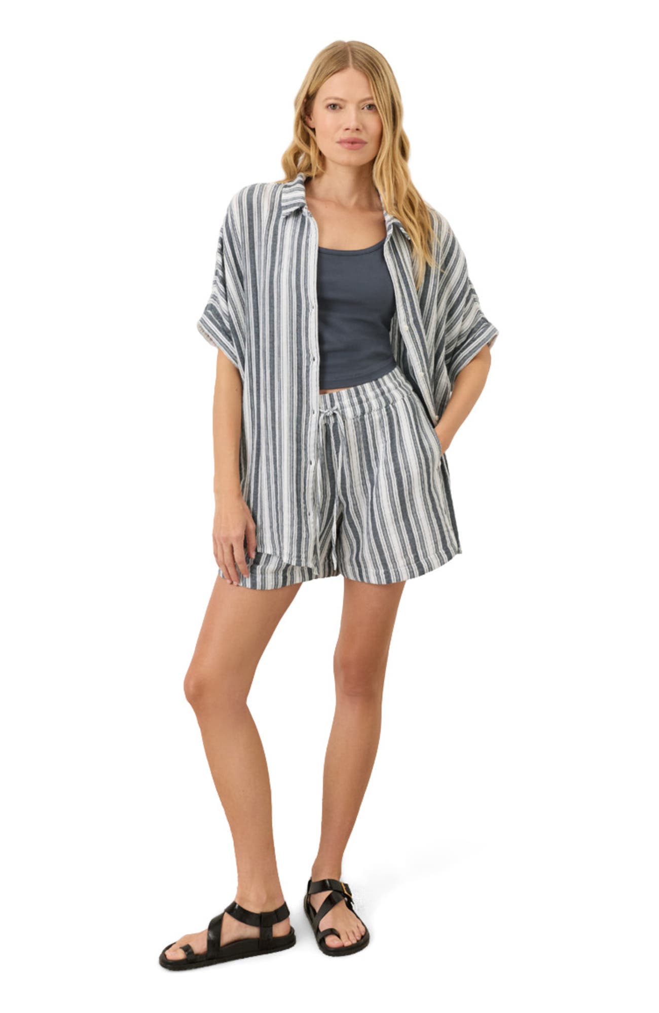 Coastal Stripe Navy Blue